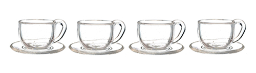 Cups and Saucers Set, 4 pc.